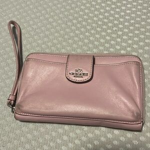 Coach Pink Leather Wallet